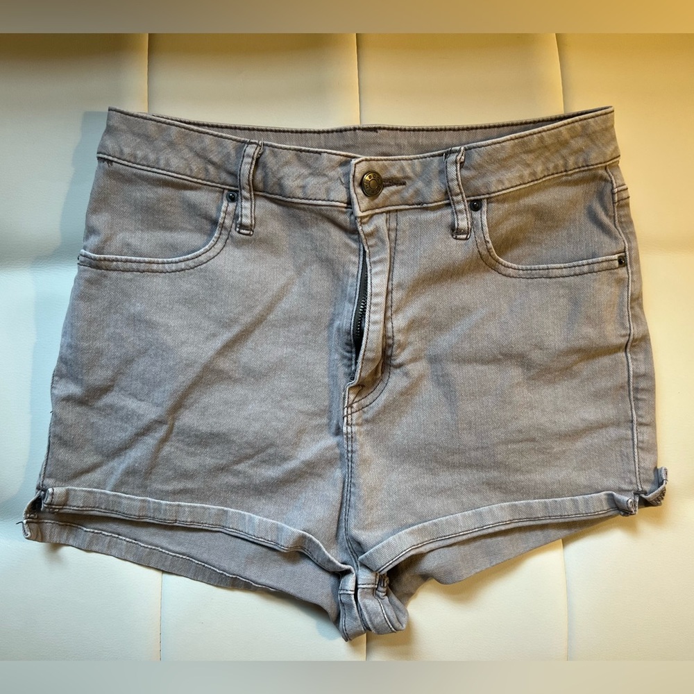 Beige High Waisted Short Shorts